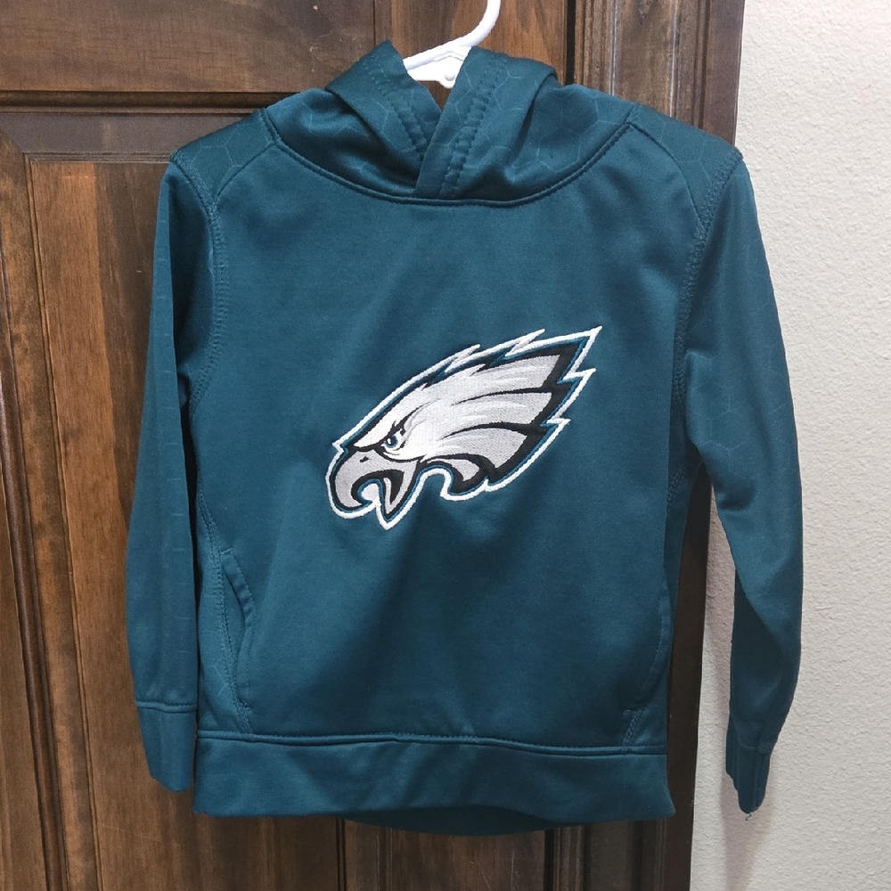 Kids Teal Hoodie with Eagle Emblem
